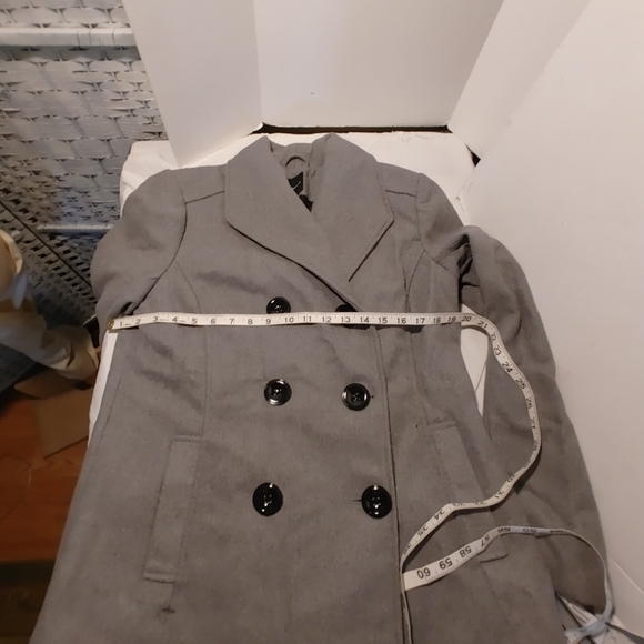 Ladies Gray Pea Coat Jacket Size Large NWT Rampage - Picture 7 of 10